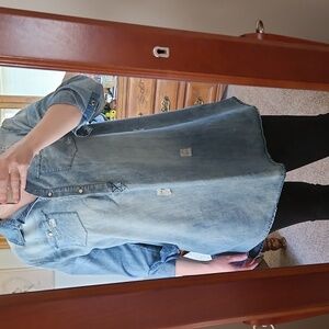 En Creme Light Blue Denim Tunic L